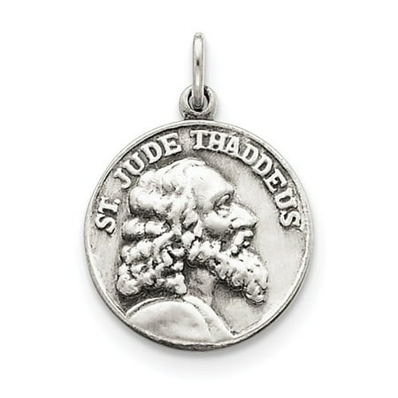 Sterling Silver Engravable Saint Jude Thaddeus Medal