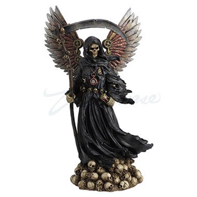 Steampunk Style Grim Reaper Statue Gear Accents