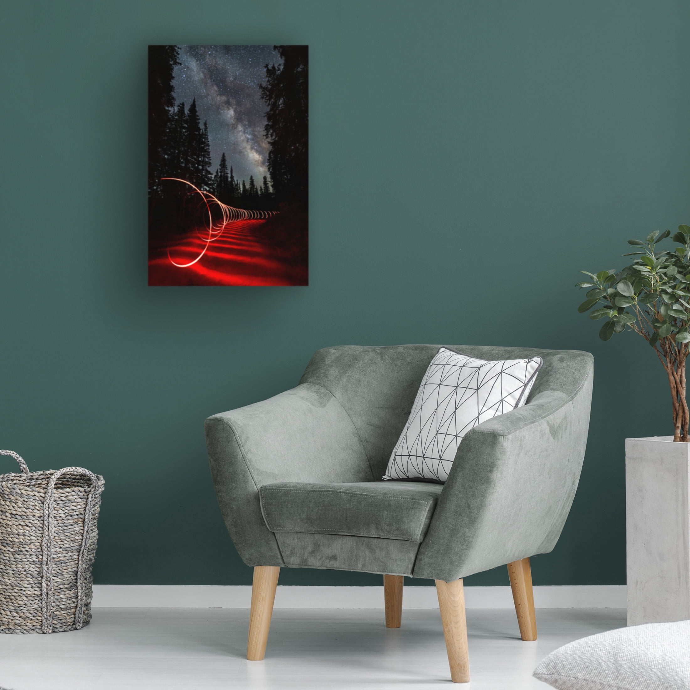 Trademark Fine Art Yanyu Shen  Light Painting under the Milky Way Canvas Wall Art