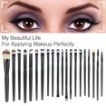 thumbnail image 4 of Juego de brochas de maquillaje de 20 piezas, sombra de ojos profesional, delineador de ojos, base, rubor, labios, brochas de maquillaje, polvo, crema líquida, cosméticos, herramienta de brocha para mezclar esquí esquí Gafas de esquí, 4 of 5