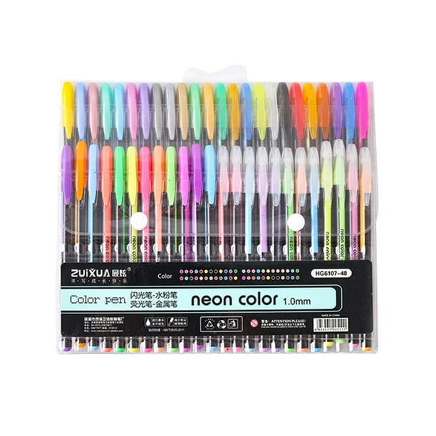 Glitter Gel Pens Vivid Colored Gouache Pens Doodling Crafts For