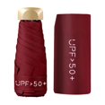 thumbnail image 1 of Paraguas de viaje simple, resistente y resistente al viento para hombres y mujeres, paraguas pequeño plegable. Rojo oscuro, 1 of 9