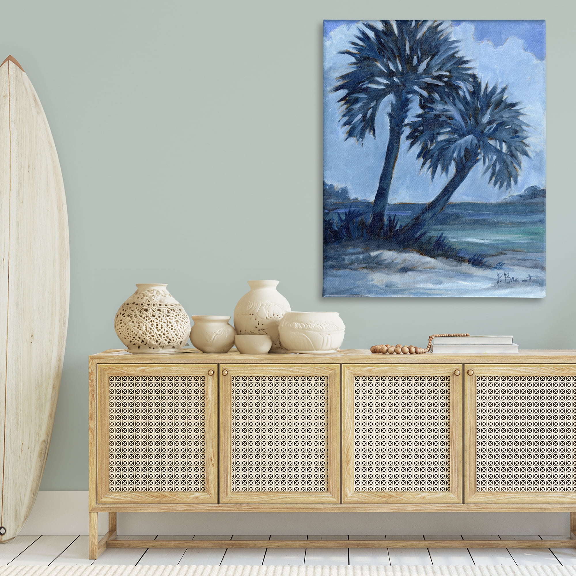 Stupell Industries Impressions Of Palms Landscape & Nature Painting Wrapped Canvas Art Print Wall Art, 36 x 48