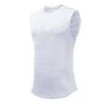thumbnail image 4 of USNSM Men's Round Neck Tank Tops Quick Dry Lightweight Breathable Pullover Sports Sleeveless Workout T Shirt Muscle Gym Fitness Tee White XL, 4 of 6