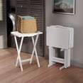 thumbnail image 3 of Alex 5-Pc Snack Table Set White Finish, 3 of 11