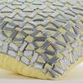 thumbnail image 3 of Decorative Pillow Cover, Yellow Cushion Cover, 3D Metallic Sequins Lattice Trellis Throw Pillow Cover, 18x18 inch (45x45 cm) Cushion Cover, Square Linen Throw Pillow - Yellow Twist, 3 of 3