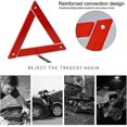 thumbnail image 3 of Panneau d'Avertissement de Décompression de Voiture Véhicule Triangle Réfléchissant Sécurité Routière Pliable-Rouge, 3 of 5