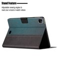 thumbnail image 5 of SaniMore for iPad Pro 11" 4th/3rd/2rd/1st Gen 2022/2021/2020/2018 Case, Auto Sleep/Wake, PU Leather Patchwork Magnetic Wallet Cover Support Card Slot & Kickstand Shockproof Protective Shell, Green, 5 of 7