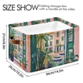 thumbnail image 4 of Yayeee Canvas Storage Basket with Handles for Shelves Fabric Bins Closet Organizer, Window Scene, 4 of 8