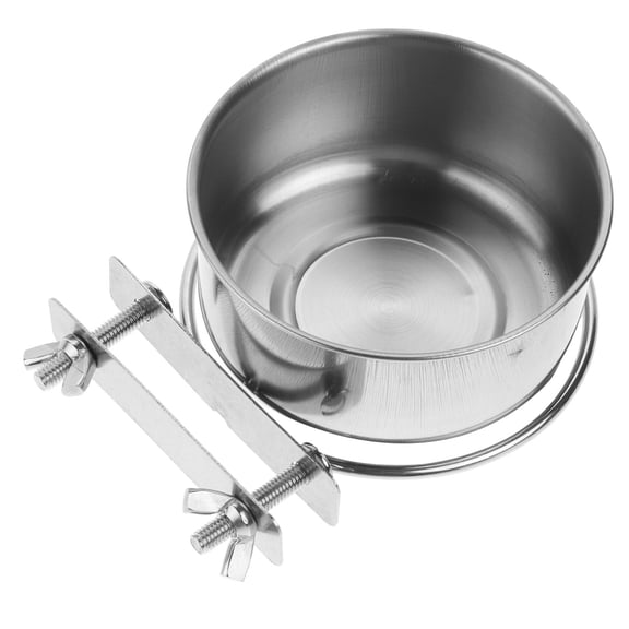 LULULION Stainless Steel Wall Mounted Pet Feeder Bowl for Dogs and Cats with Clamp