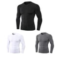 thumbnail image 2 of Camisetas 3pcs Camisetas de Compresión de Manga Larga Atlética para Hombres Camiseta de Abrenamiento Seco Rápido Que Corría Tops, 2 of 7