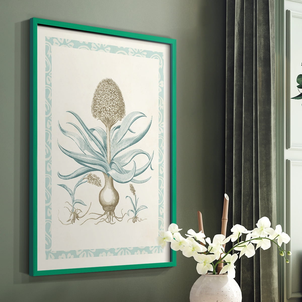Willow Blue Besler IV Framed Print - Solid Wood in Single Picture Frame Solid Wood 2 Framed Print