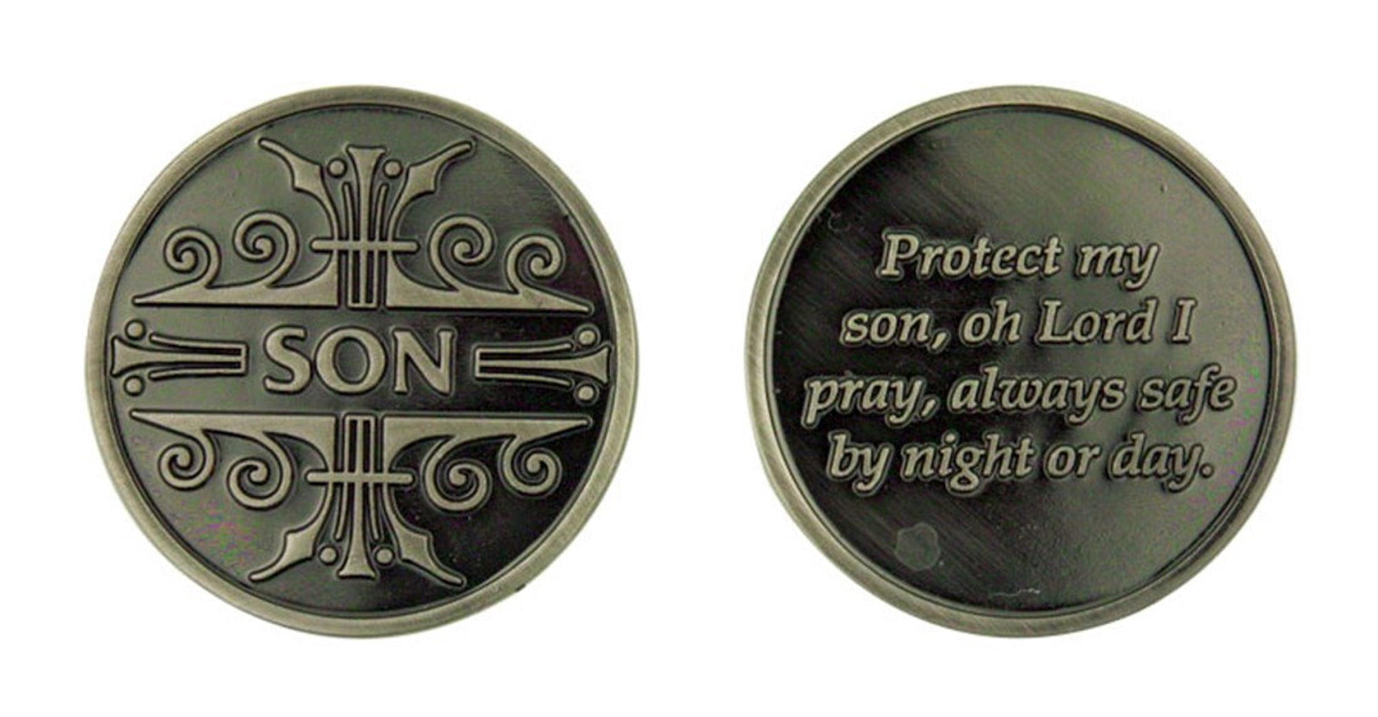 Prayer Pocket Tokens - Silver Tone Protect My Son Prayer ...