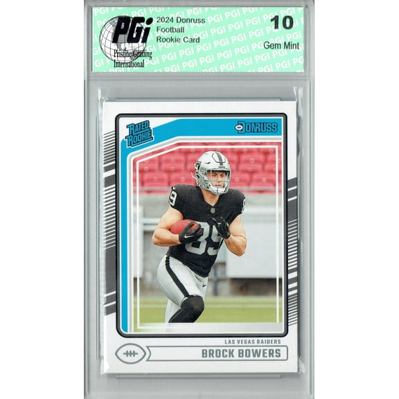 Brock Bowers 2024 Donruss #394 Football Rookie Card PGI 10