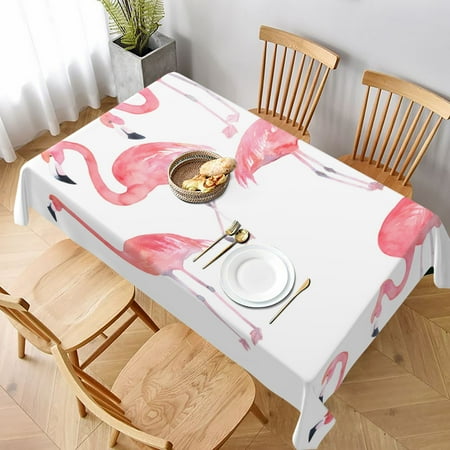 

Tablecloth Flamingo Table Cloth For Rectangle Tables Waterproof Resistant Picnic Table Covers For Kitchen Dining/Party(60x90in)