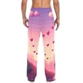 thumbnail image 4 of FORMRS Mens Pajama Pants with Pockets Sleepwear Lounge Bottoms Sizes S-2XL, Pixel Floating Hearts, 4 of 7