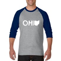 Artix - Mens Raglan Sleeve Baseball T-Shirts - Ohio Map