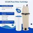 thumbnail image 2 of CC100 Pool Filter Cartridges Compatible with Pentair Clean & Clear 100, Heavy Duty 5oz Fabric for Superior Filtration & Durability, Replaces Pleatco PAP100, Pentair R173215, 59054200, 2 of 10