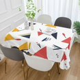 thumbnail image 2 of Yayeee Tablecloths 54" x 72" Rectangle Wrinkle Resistant Party Table Cover, Colorful Triangles, 2 of 8