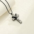 thumbnail image 6 of Cross Urn Necklace for Ashes, Stainless Steel Cross Memorial Cremation Ashes Urn Pendant Necklace Keepsake Jewelry Urn(Black), 6 of 7
