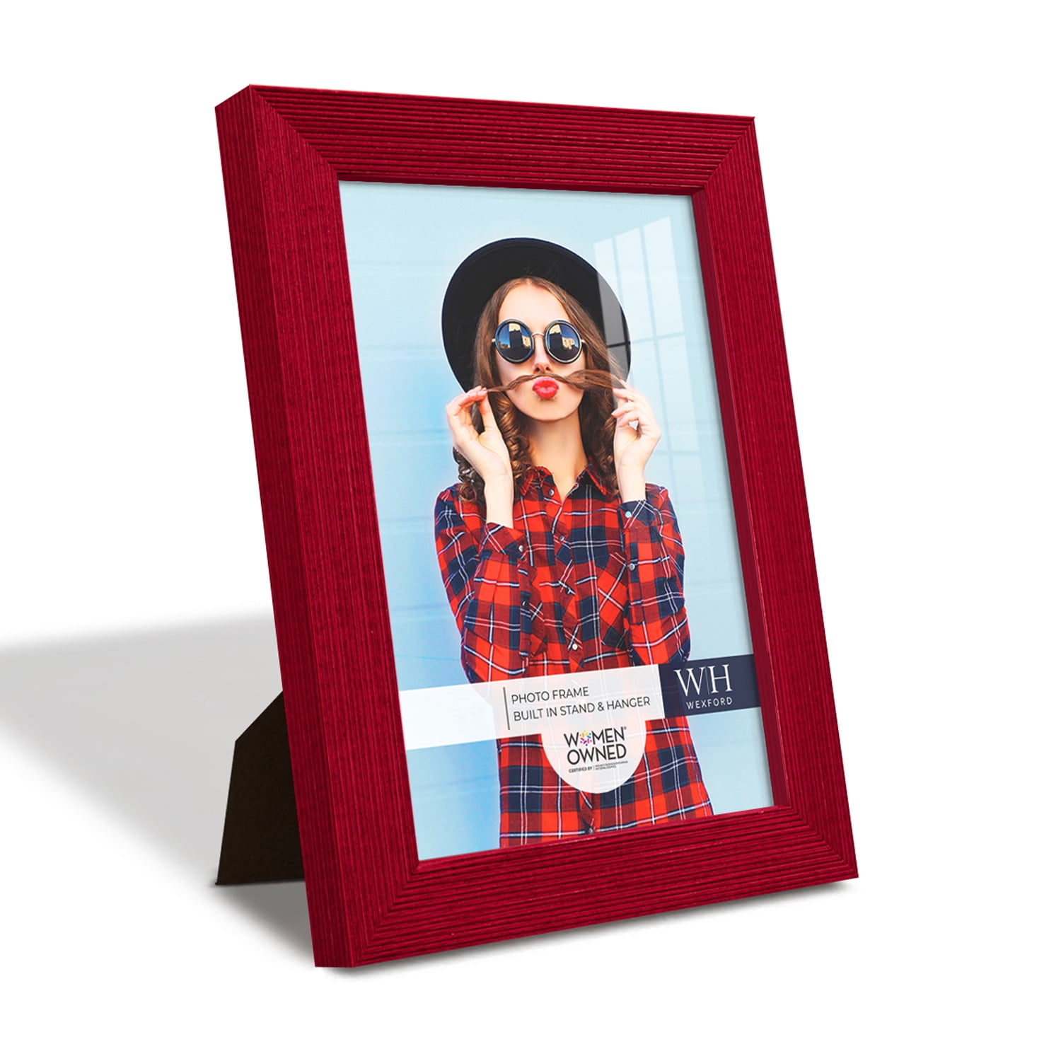 Grooved 5 in. x 7 in. Red Picture Frame (Set of 2)