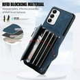 thumbnail image 3 of Phone Case for Samsung Galaxy A14/M14 5G Wallet Cover with Tempered Glass Screen Protector and Wrist Crossbody Strap Shoulder Lanyard Credit Card Holder Stand Leather A 14 4G 14A 14M G5 Men Blue, 3 of 6