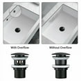 Bathroom Bath Plug Black Up Sink Basin Waste Slotted Unslotted Click
