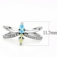 thumbnail image 2 of Womens Rings High polished (no plating) Stainless Steel Ring with AAA Grade CZ in Multi Color DA271, 2 of 5