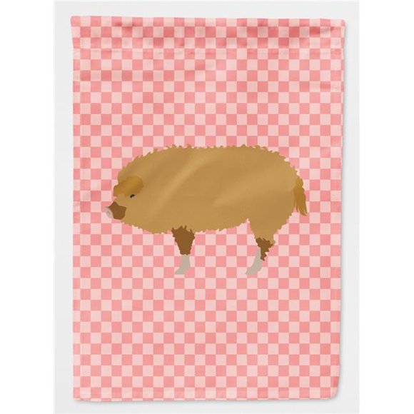 Carolines Treasures BB7934GF Hungarian Mangalica Pig Pink Check Garden Flag
