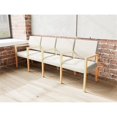 thumbnail image 3 of Pemberly Row Waiting Reception 4 Seat Tandem Seating Wood Frame in Beige, 3 of 5