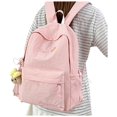 thumbnail image 3 of Floral Embroidery Backpack 17 In Large Capacity Nylon Lightweight Daypack, Multi-Pocket Casual Rucksack for Campus,, 3 of 7