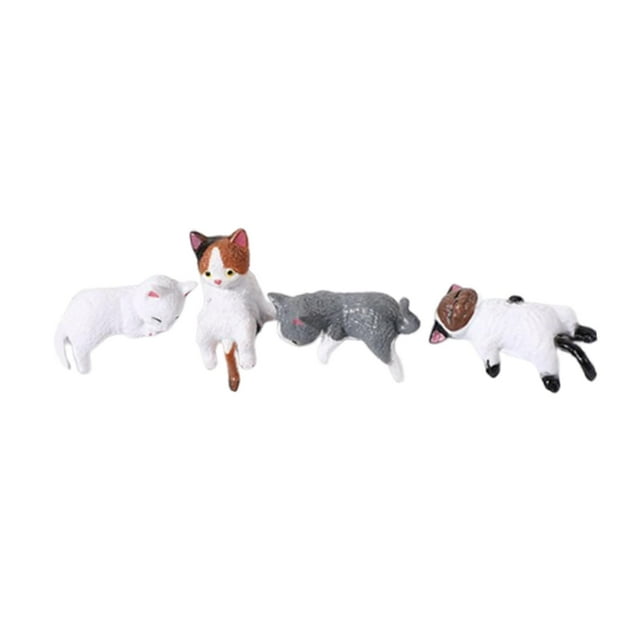 Figuras decorativas para monitores de computadora, estatuas de gatos pequeños, sillas de escritorio, artesanías de resina Estilo B