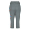 thumbnail image 5 of Juslio Girls Pants Kids Girls Fashion Print Summer Leisure Yoga Leggings Sports Cropped（Gray Capris， 12 Years）, 5 of 8
