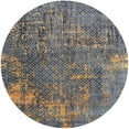 thumbnail image 1 of Ahgly Company Machine Washable Indoor Round Industrial Modern Black Eel Black Area Rugs, 5' Round, 1 of 7