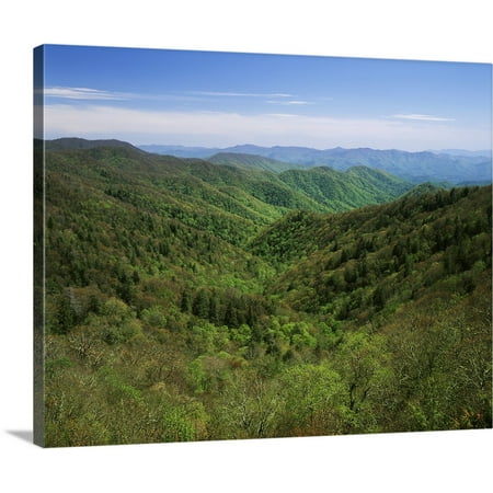 Great BIG Canvas | Adam Jones Premium Thick-Wrap Canvas entitled NC, Great Smoky Mountains National Park, Early spring view of (Best Views In Great Smoky Mountains)