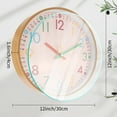 thumbnail image 5 of Unique Bargains Non-Ticking Battery Operated Colorful Analog Wall Clock Multicolor, 5 of 6