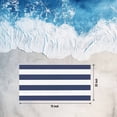 thumbnail image 4 of Coastal Nautical Striped Beach Towels Blanket Soft&Absorbent Quick Dry Microfiber Navy Blue White Pool Towels for Swimming ,Yoga, Sports, Gym, Camping,Large 35X70in,, 4 of 8