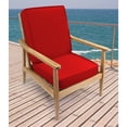 thumbnail image 2 of Jordan Manufacturing Sunbrella 45" x 22" Canvas Logo Red Solid Rectangular Outdoor Deep Seat Chair Cushion Set with Ties and Welt, 2 of 13