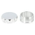 thumbnail image 3 of 2" ID Aluminium Alloy Universal Auto Weld On Filler Neck Cap Oil Fuel Tank Silver Tone, 3 of 5