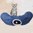 thumbnail image 3 of DOLITY Collapsible Cat Tunnel Peep Hole Interactive Hides Pet Playing Tube Blue, 3 of 9