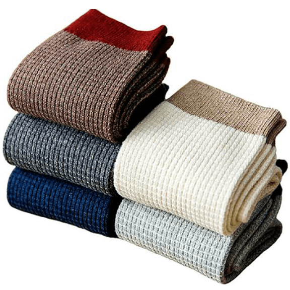 5 Pairs Breathable Cotton Blend Work Crew Socks for Men for Casual Business & Formal Wear