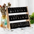 thumbnail image 3 of Necklace Holder, 3 Tier Necklace Organizer Stand with Velvet, Wood Necklace Display Stands for Selling, Jewelry Display Stand for 72 Necklaces Bracelets (2 Pack), 3 of 4