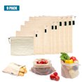 thumbnail image 3 of Labymos 9 Pack Reusable Produce Bags with Drawstring Multiple Sizes Organic Cotton Mesh Grocery Bags, 3 of 8