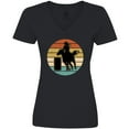 thumbnail image 3 of Inktastic Rodeo Barrel Racing Cowgirl Women's V-Neck T-Shirt, 3 of 5