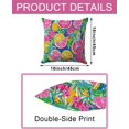 thumbnail image 6 of Summer Pillow Covers 18x18 Inch - Vibrant Citrus and Tropical Flowers Pattern, Colorful Decorative Cushion Cases for Bright Home Decor, Suitable for Living Room and Outdoor Spaces, 6 of 6
