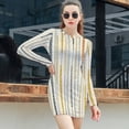 thumbnail image 3 of Abstract Beaded Plant Pattern Women's Long Sleeve Bodycon Dress Soft Stretchy For Everyday Wear And Special Occasions, 3 of 6