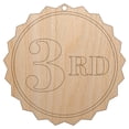 thumbnail image 1 of Third 3rd Place Circle Award Wood Holiday Christmas Tree Ornament Unfinished DIY Pre-Drilled Craft, 1 of 7