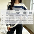 thumbnail image 3 of Yutgune Women's Striped Sweatshirt Crew Neck Long Sleeve Shirt Lightweight Loose Casual Top, 3 of 5