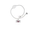 thumbnail image 2 of Delight Jewelry Silvertone Dance Mom with Red Heart - Silvertone Leaf Delicate Bracelet, 6.25+1.75", 2 of 4
