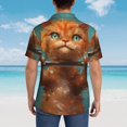 thumbnail image 5 of Haiem Strong Kitten Lifting Weights Printed Hawaiian Shirt for Men - Men’s Casual Beach Summer Shirts - Stretch Fabric with Modern Fit-XX-Large, 5 of 7